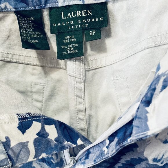 Lauren (Ralph) Jeans 8P Blue & White Floral - Picture 6 of 12